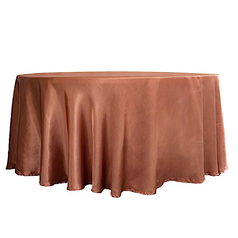 120-Inch ROUND SATIN TABLECLOTH