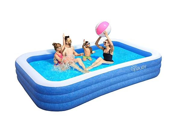 EVAJOY Inflatable Pool Ideal for Family Outdoor Fun 118&#x27;&#x27; x 72&#x27;&#x27; x 20&#x27;&#x27;