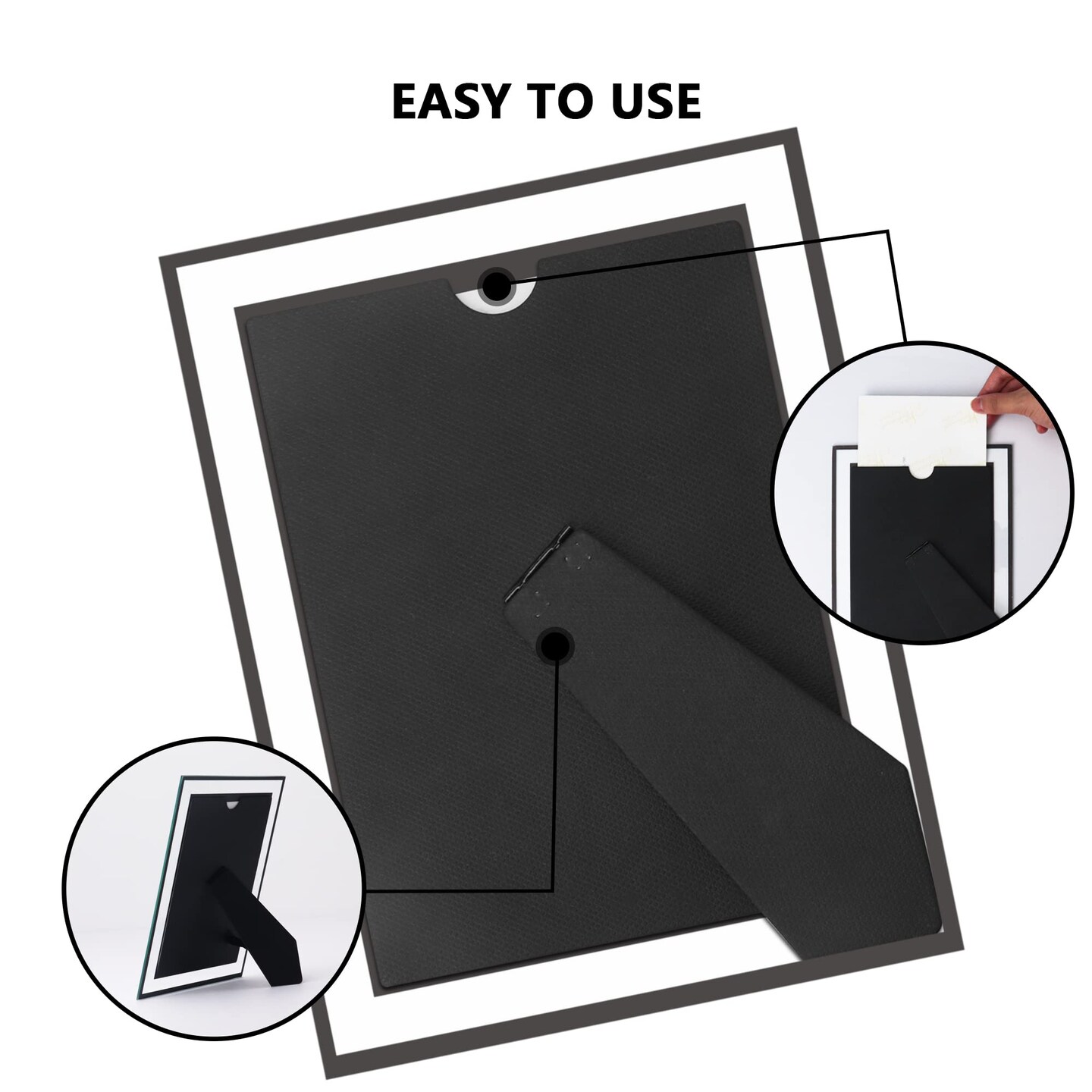 Vienrose 5x7 Picture Frame Set of 2, Glass Photo Frames Made of High Definition Real Glass Display Pictures Horizontal or Vertical for Table