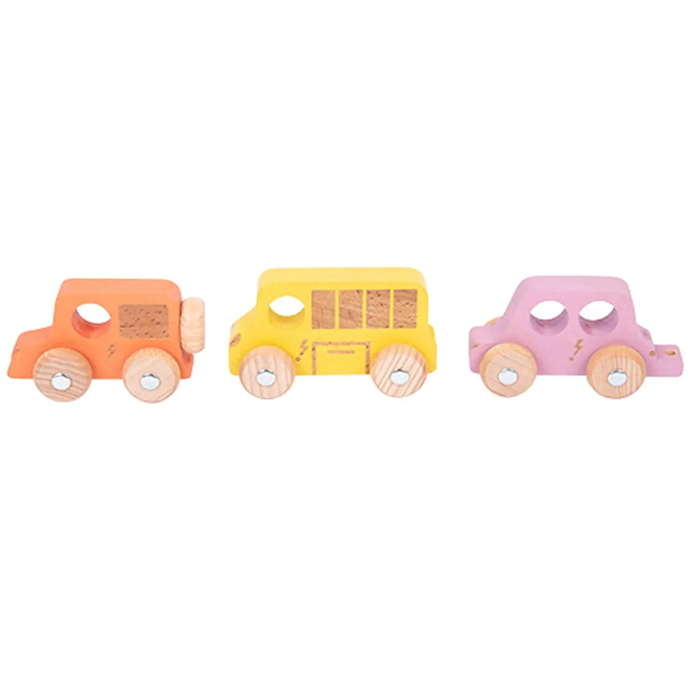 Rainbow Wooden City E-Vehicles (Set of 3)