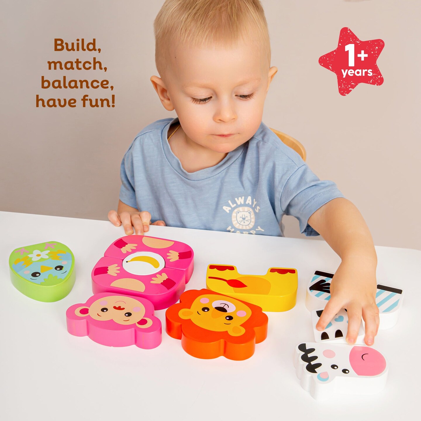 Kids Hits: Build Your Own Adventure with the Wooden Blocks Friendly Zoo!