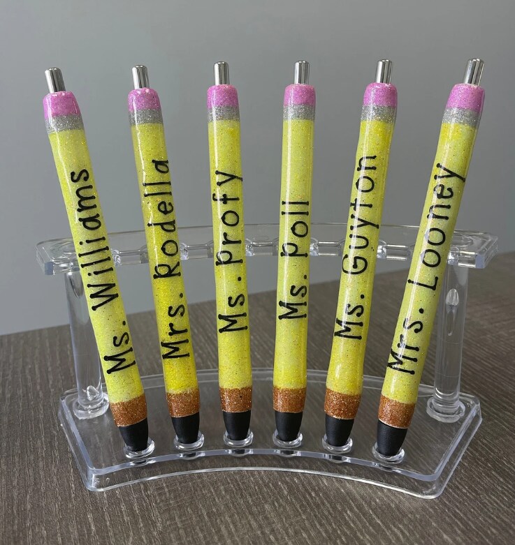 Pencil Diy Epoxy Glitter Pens Pencil Epoxy Pen Designs Pen Wrap - Main Image