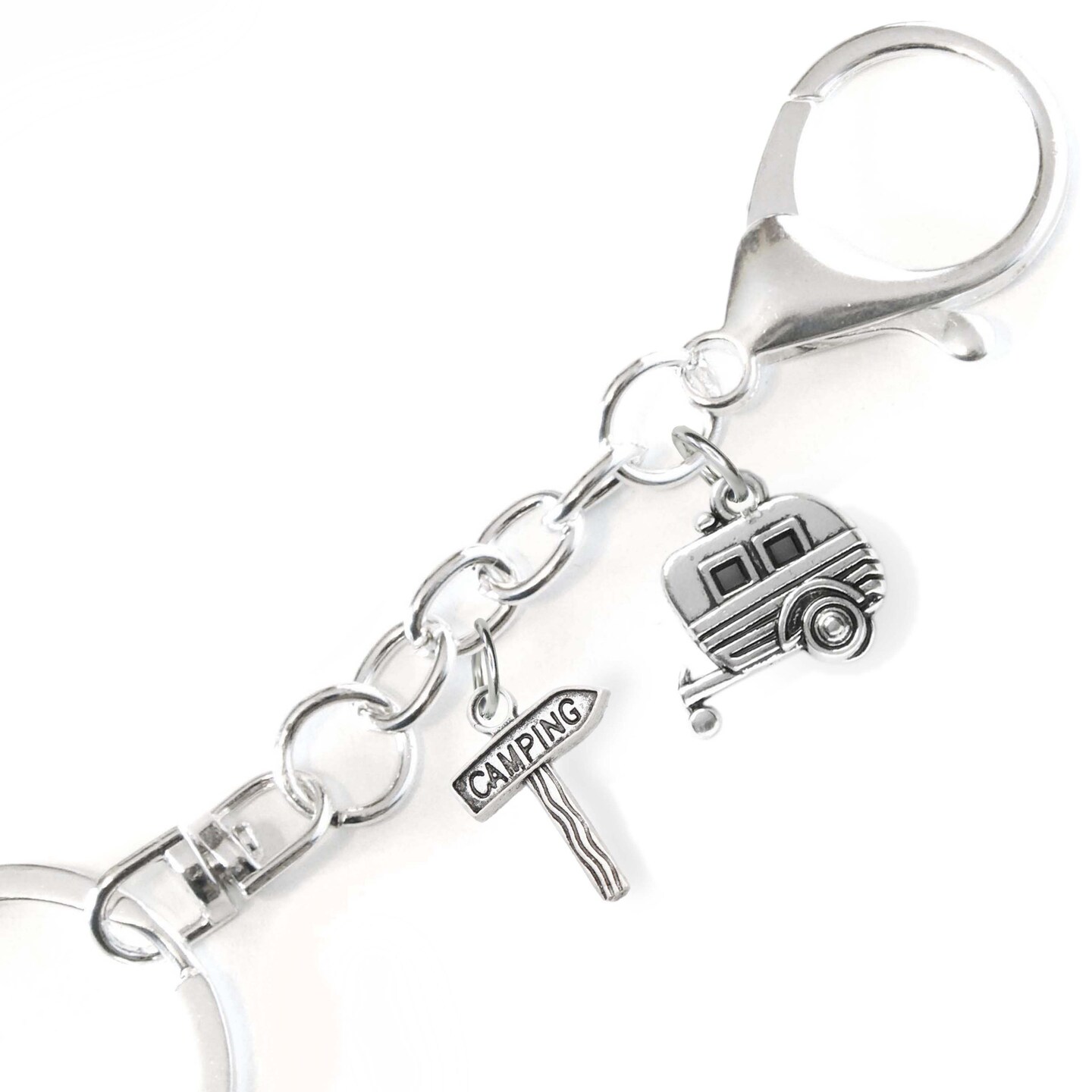 CARAVAN Keyring Keychain Key Fob Trailer Camping Stainless Steel - Foto 4