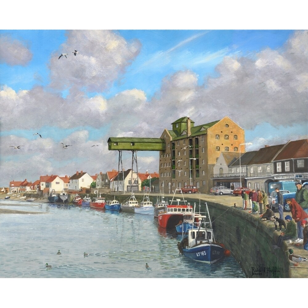 Crabbing - Wells-Next-The-Sea Norfolk Poster Print By Richard Harpum