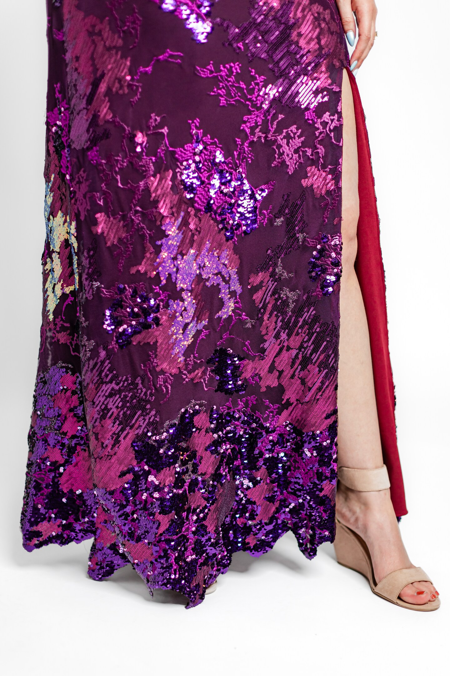 Burgundy Sequins Dress product 3