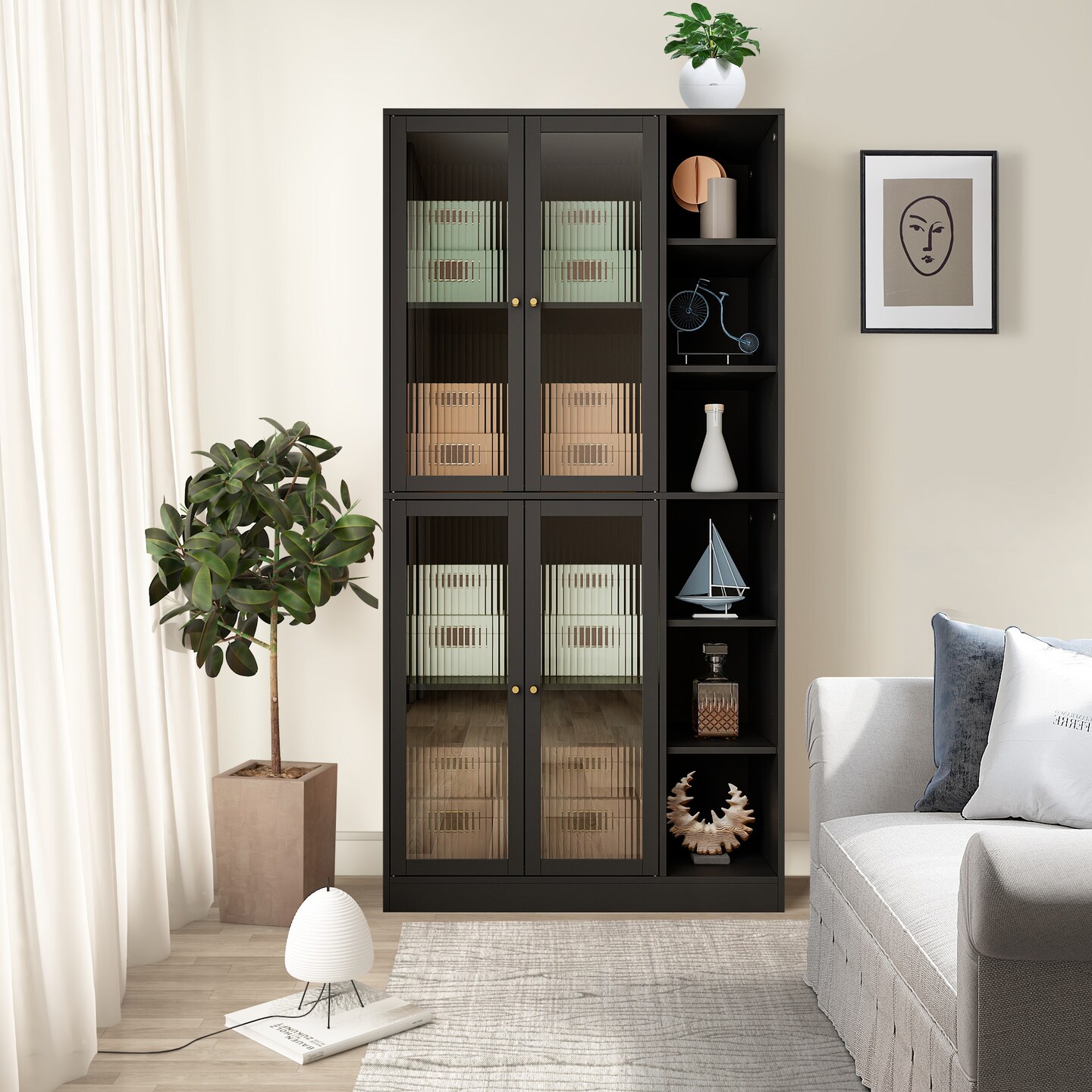 Elegant Kitchen Pantry Cabinet - 126.5 | Organize in Style