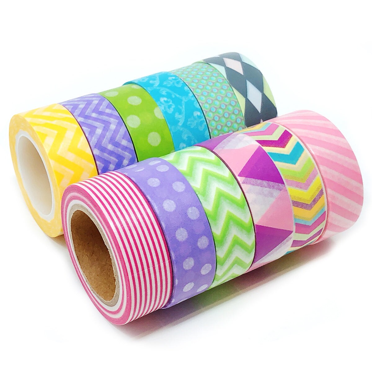 Wrapables Washi Tapes Decorative Masking Tapes, Set of 12, ADSET13