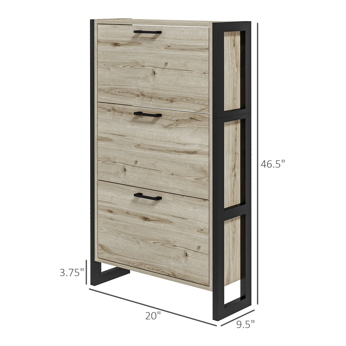 Shoe Cabinet with Flip Drawers - 48.4 | Maximize Shoe Storage