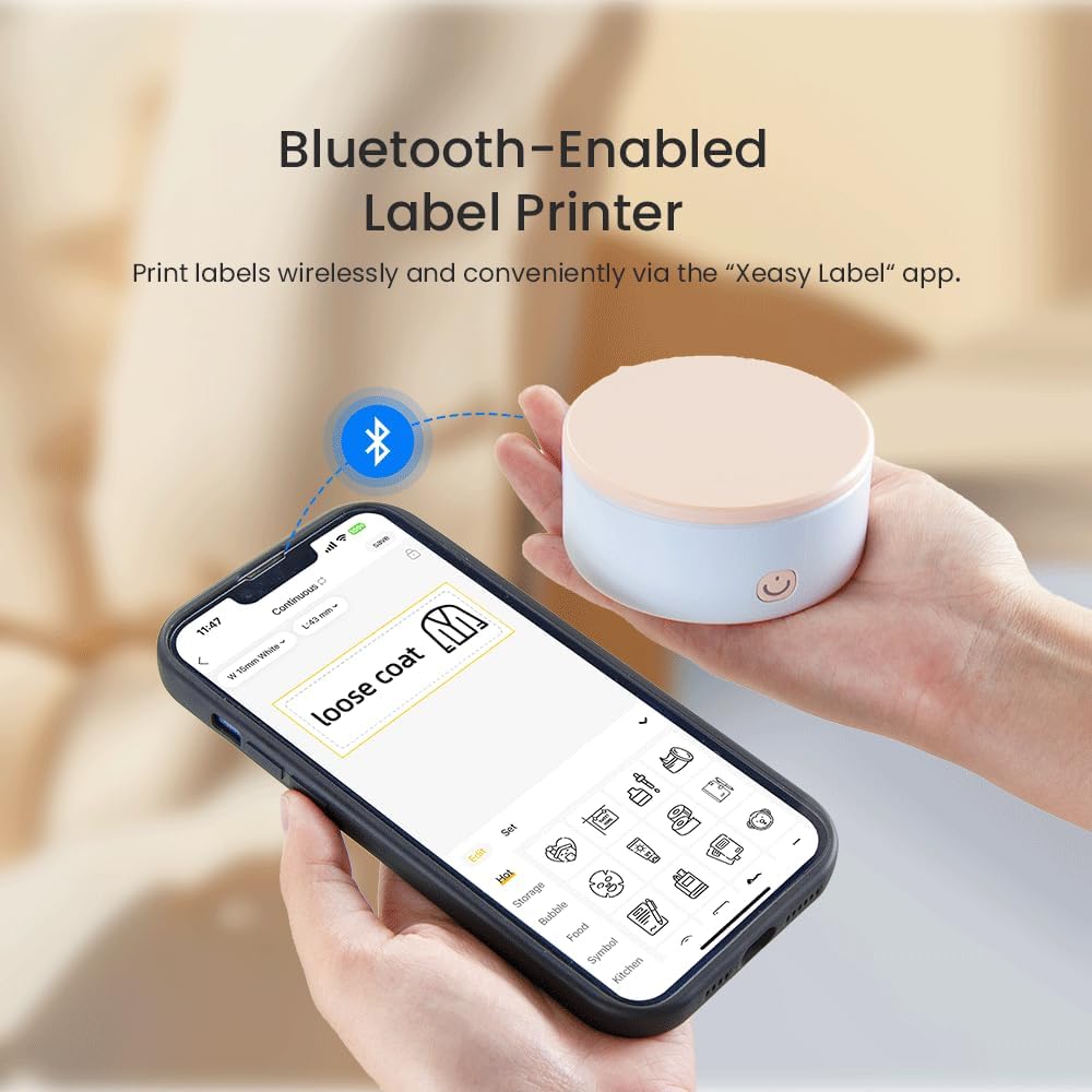 Vretti&#xAE; HP3 Label Machine Maker with Tape | Portable Thermal Mini Label Printer