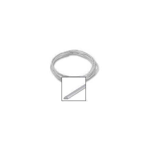 JewelrySupply Half Round Wire 18 Gauge Dead Soft Sterling Silver (Sold by The Foot)