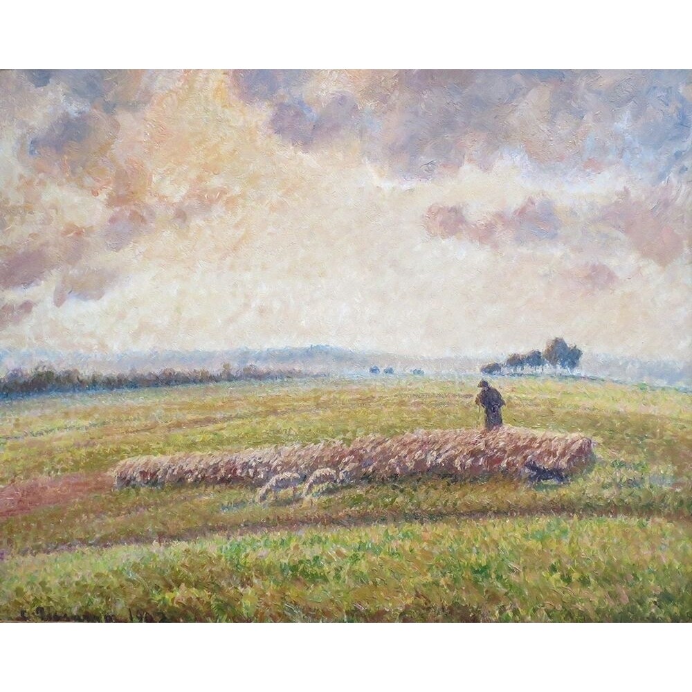 Posterazzi Landscape with Flock of Sheep by Camille Pissarro | Michaels