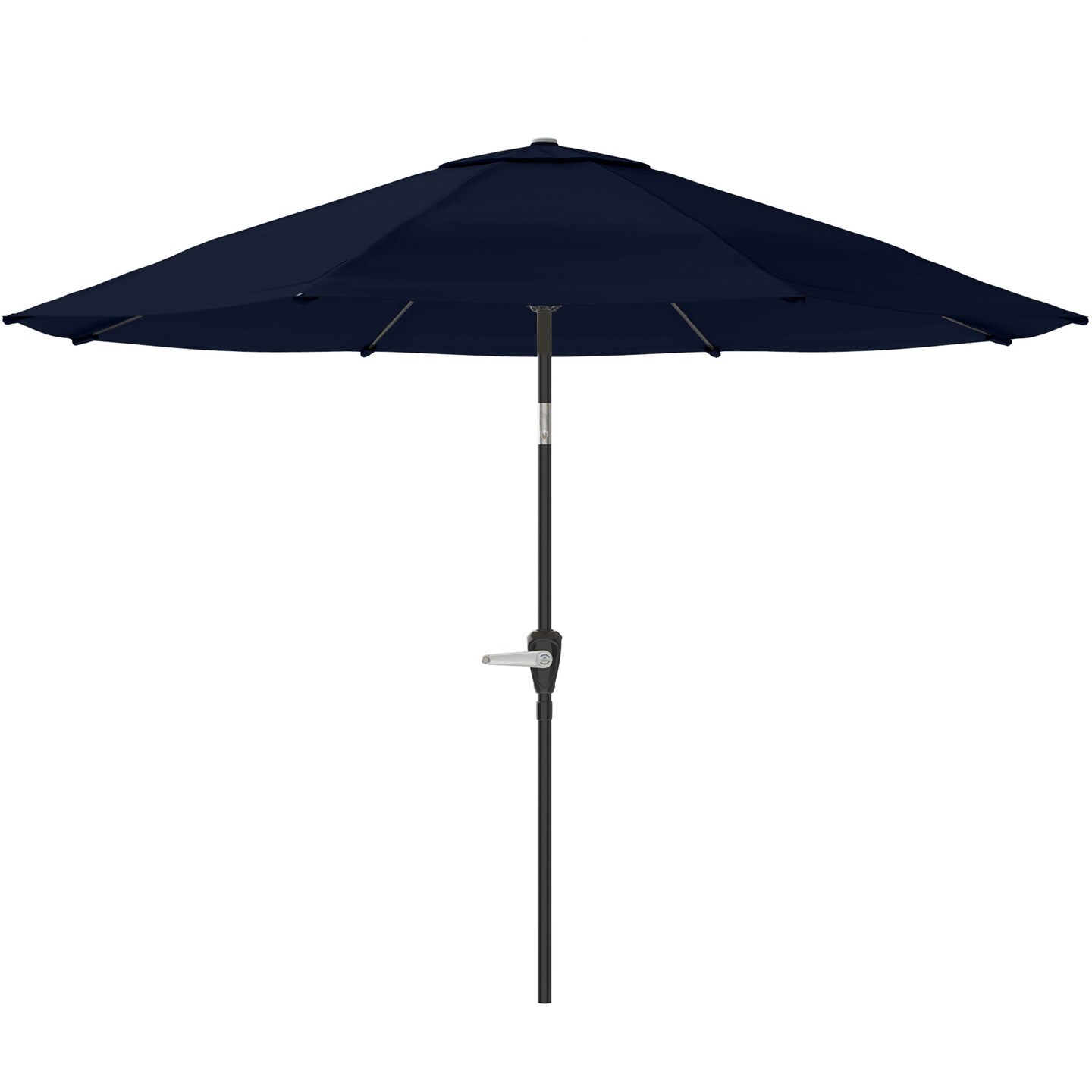 Pure Garden 10Ft Patio Umbrella Auto Tilt Gray Easy Crank Vented Canopy