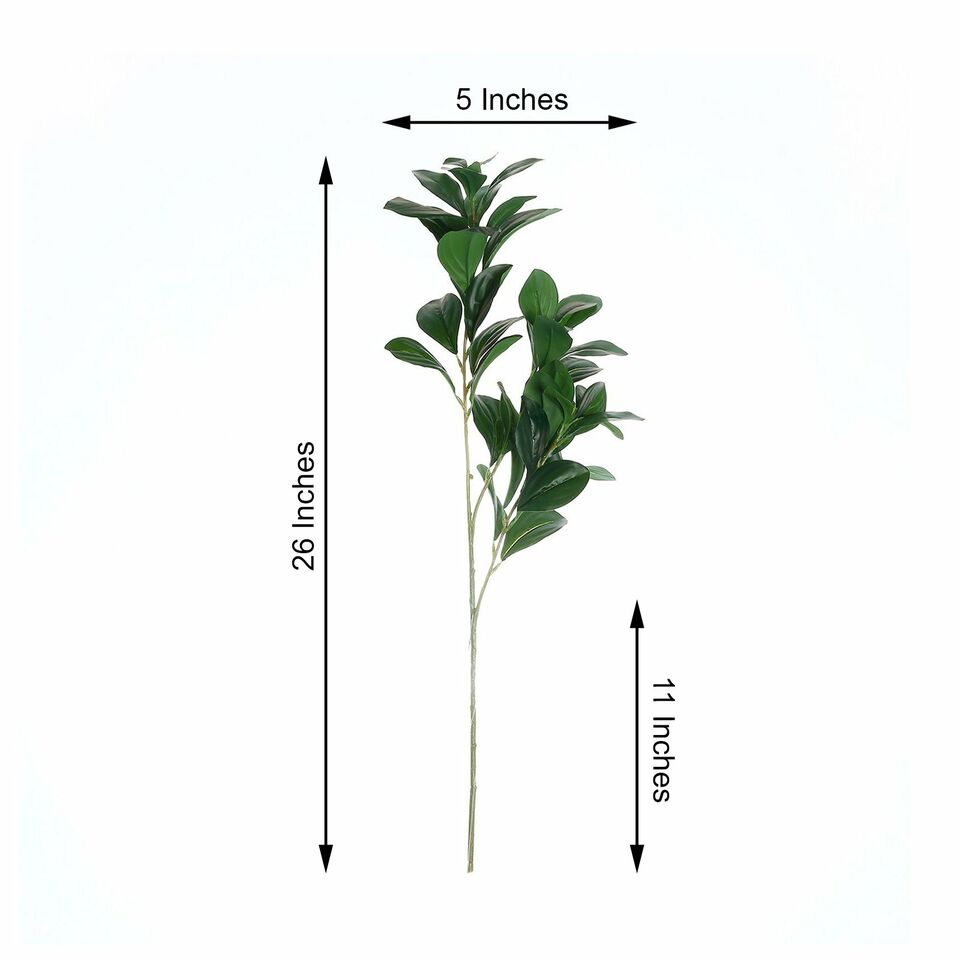 2 Green 26-Inch ARTIFICIAL LEMON LEAVES