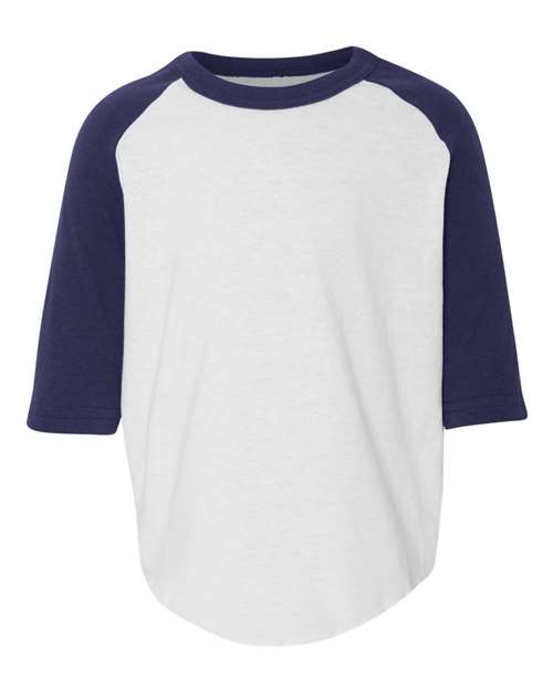 Augusta Sportswear&#xAE; - Toddler Three-Quarter Sleeve Baseball Jersey Tee - 422 | 4.8 oz./yd&#xB2;, 50/50 Cotton/Polyester Jersey Knit