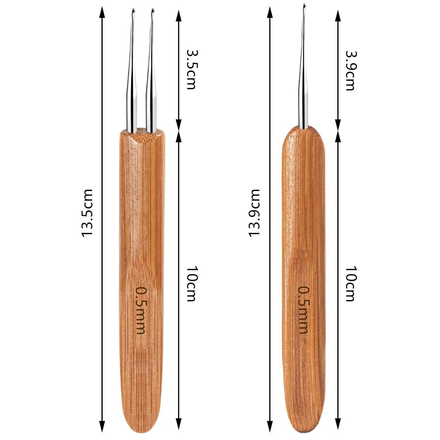 Dread Locks Crochet Loc Needle for Braid Craft 0.5mm (1 Hook and 2 Hooks)