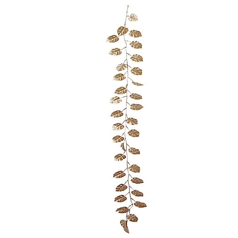 7 feet Gold Artificial Monstera Leaves