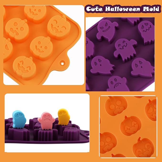 Lightweight Halloween Candy Molds 4 Packs
