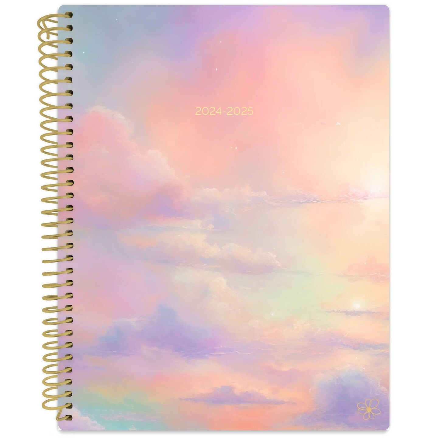 bloom daily planners 2024-25 Soft Cover Daisy Student Planner, 7&#x22; x 9&#x22;, Cotton Candy Clouds