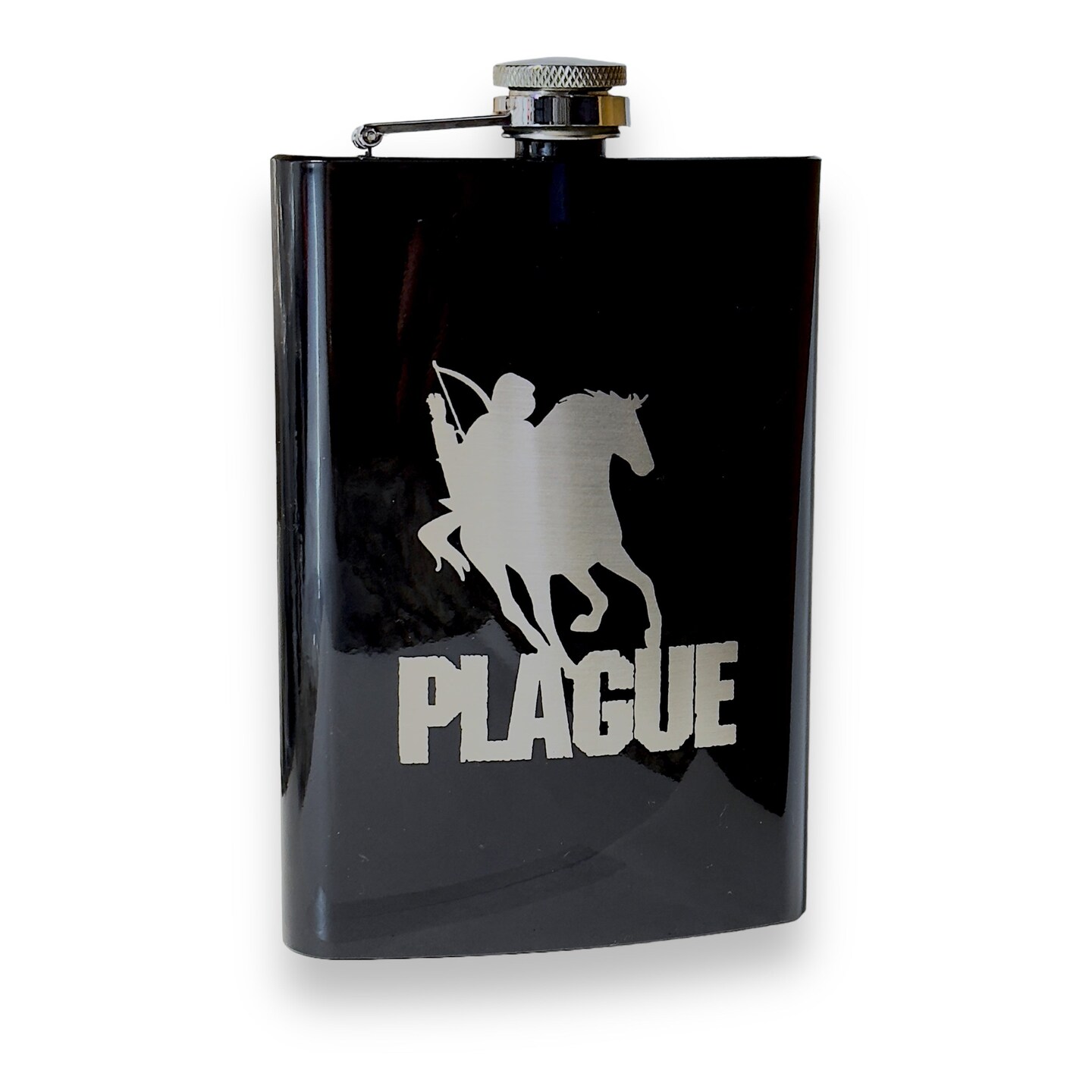 8oz BLACK Death Four Horsemen of the Apocalypse Flask 8oz BLACK Death Four Horsemen of the Apocalypse Flask