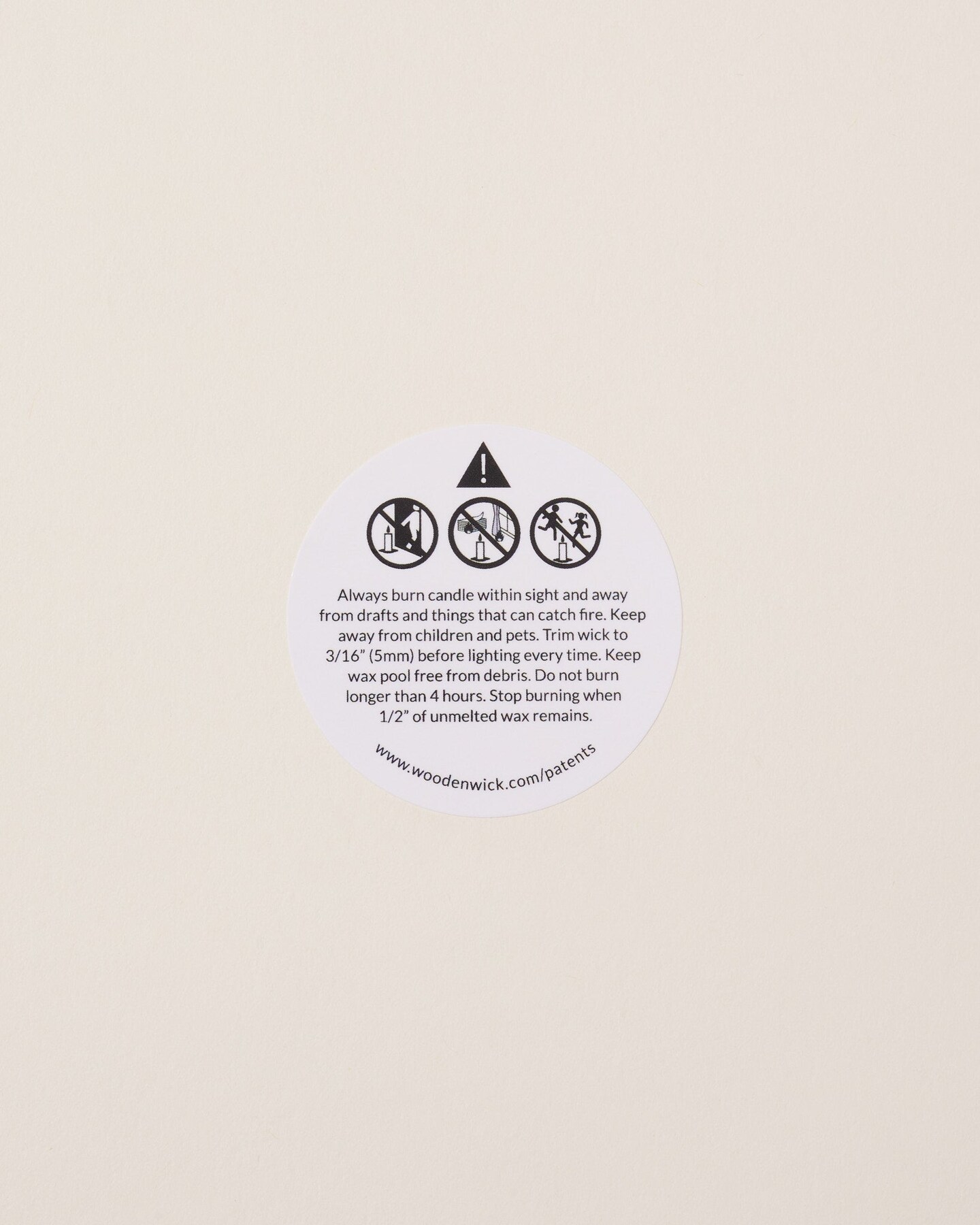 Candle Warning Labels, Pack of 24