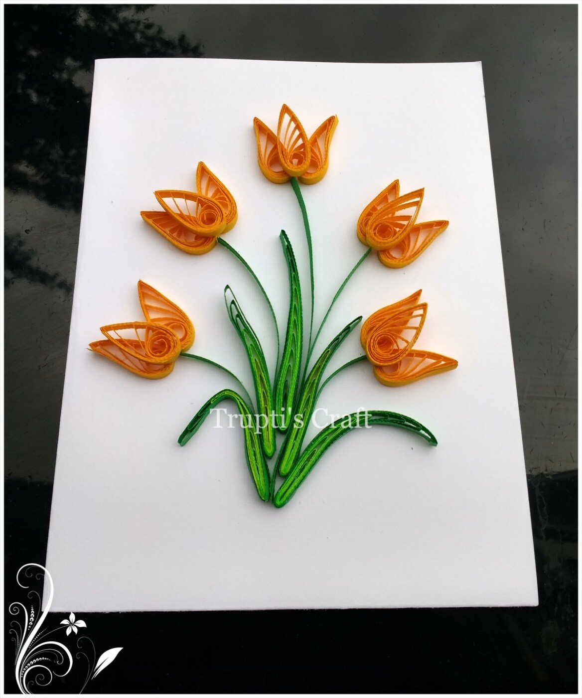 Paper Quilling Tulip Flower Greeting Card Workshop