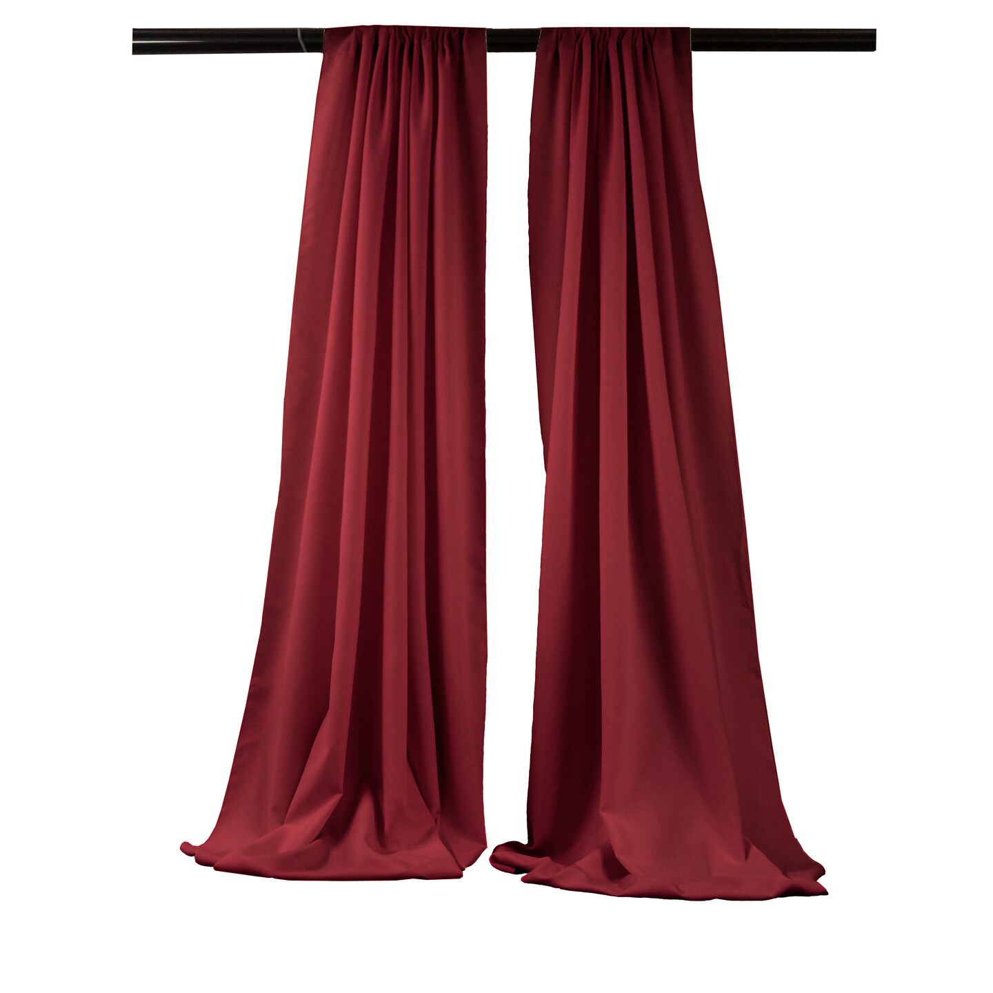Pack of 2 Polyester Poplin Backdrop Drapes 96 x 58 Inch Semi-Opaque Event Panels
