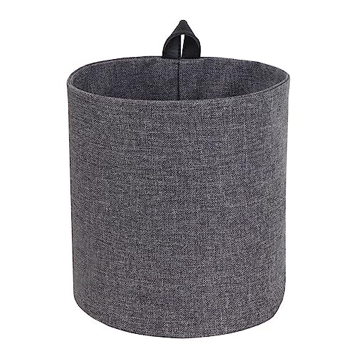 Soft Hang Around Hanging Storage Basket Small | Hanging Wall Basket for Organizing Everyday Necessities | Collapsible Wall Hanging Storage Basket for Closets | 6.7&#x2033;x6.7&#x2033; | Small | Grey
