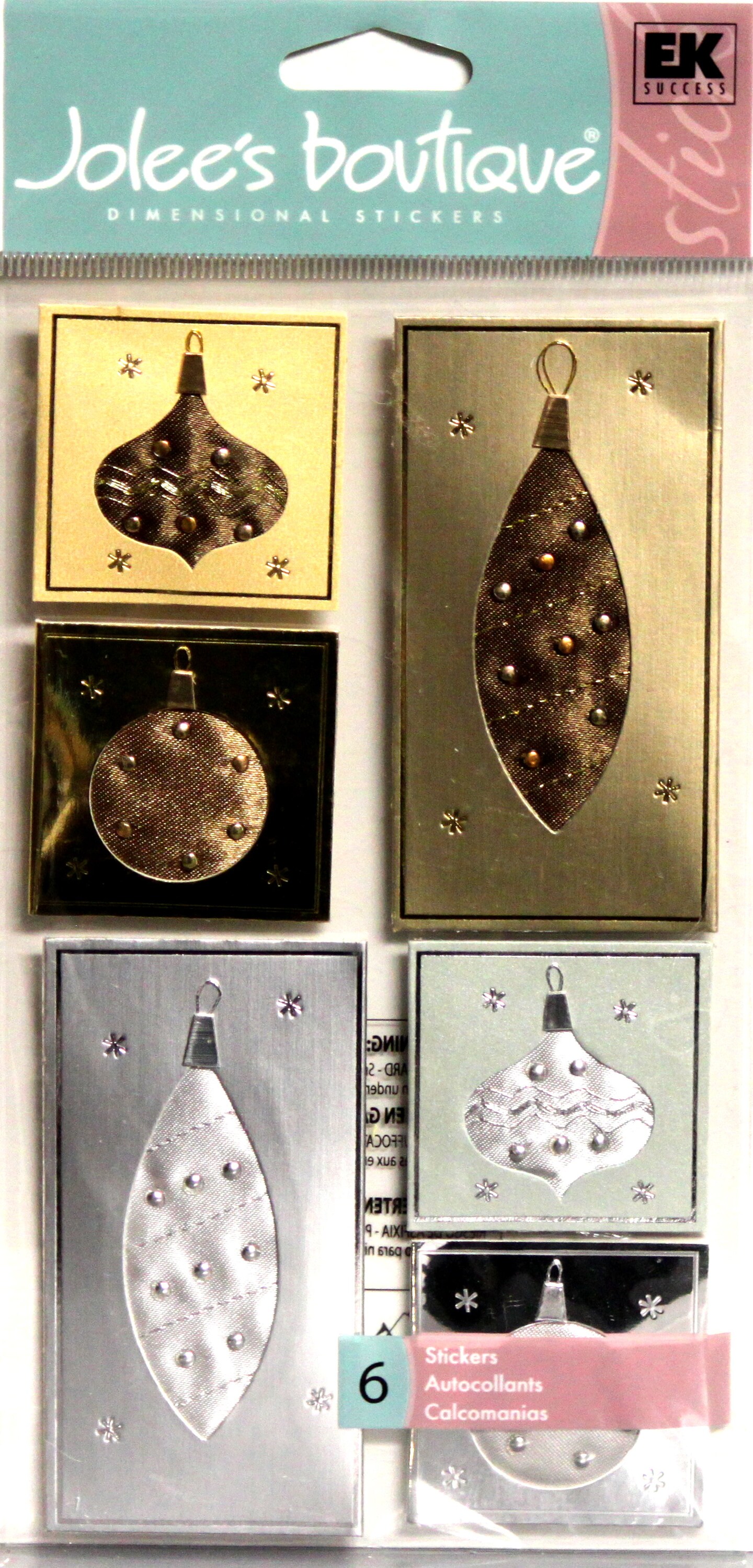 Jolee&#x27;s Boutique Metallic Ornaments Dimensional Stickers