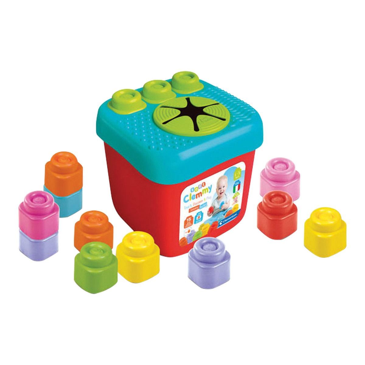 Creative Toy Company Baby Soft Clemmy&#xAE; Sensory Bucket - 15 Blocks
