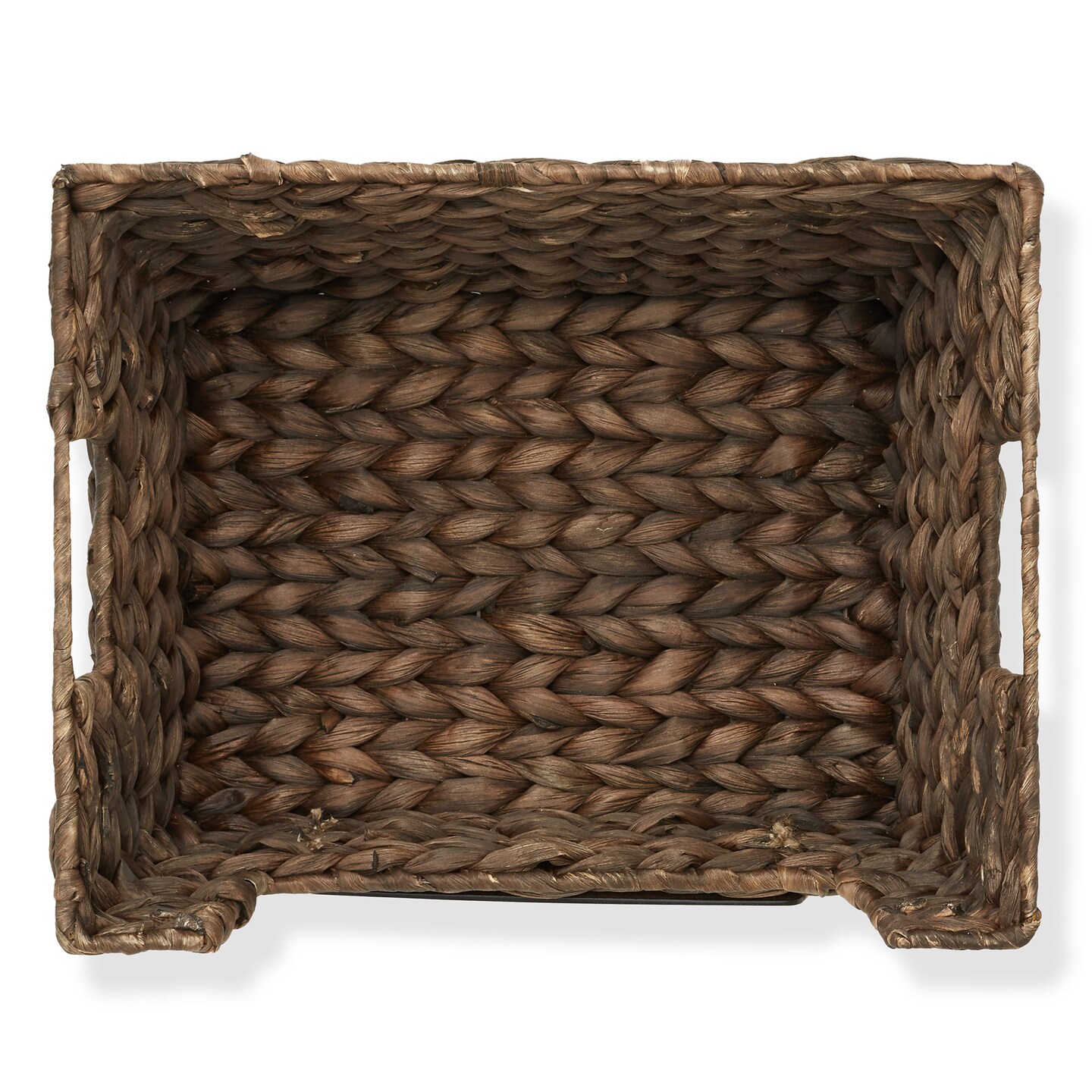 Casafield Set of 2 Water Hyacinth Seagrass Pantry Baskets with Handles, Chalkboard Labels, and Marker, Wide Woven Storage Bin Organizers for Kitchen