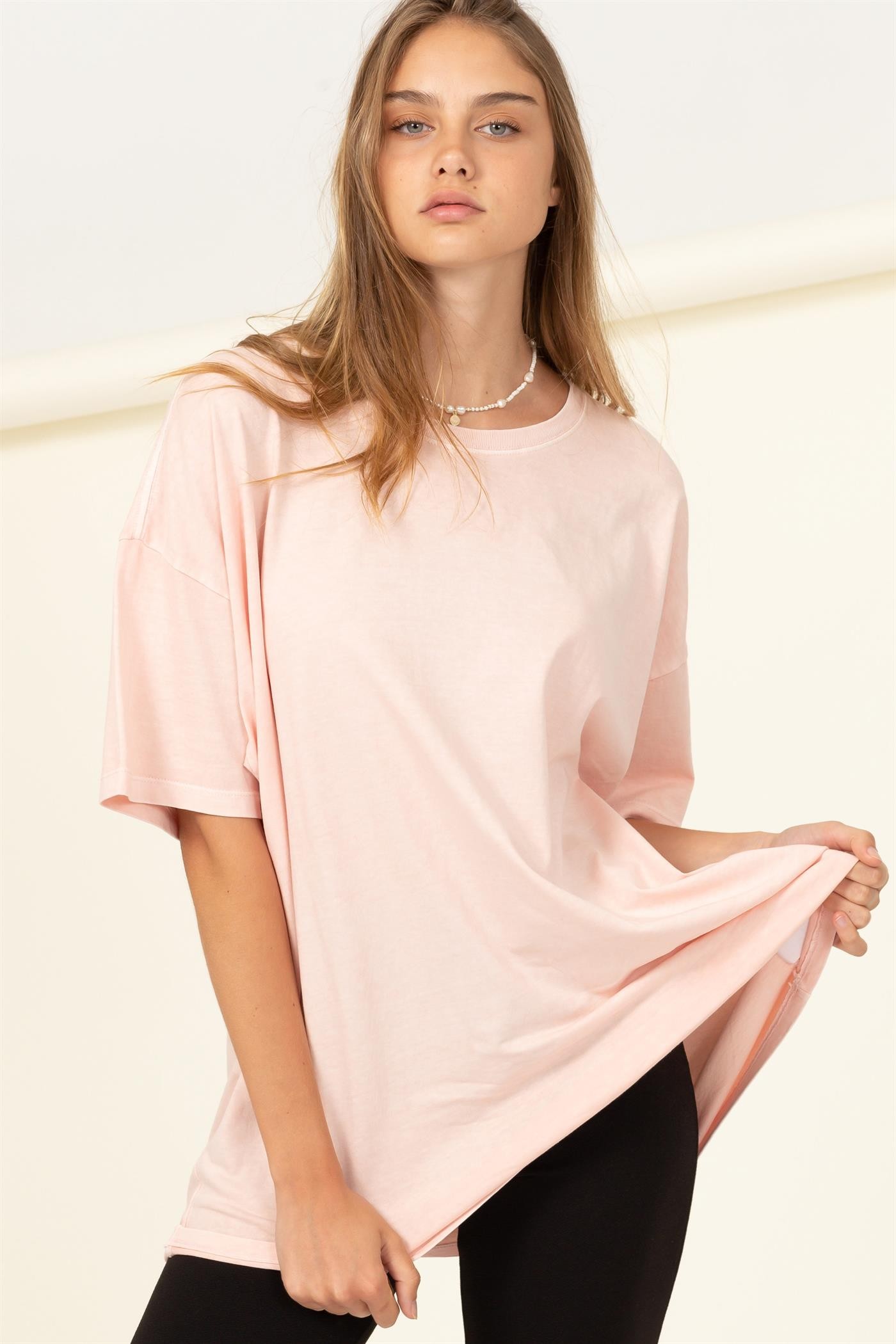 Cool and Chill Oversized Short Sleeve Crew-Neck T-Shirt