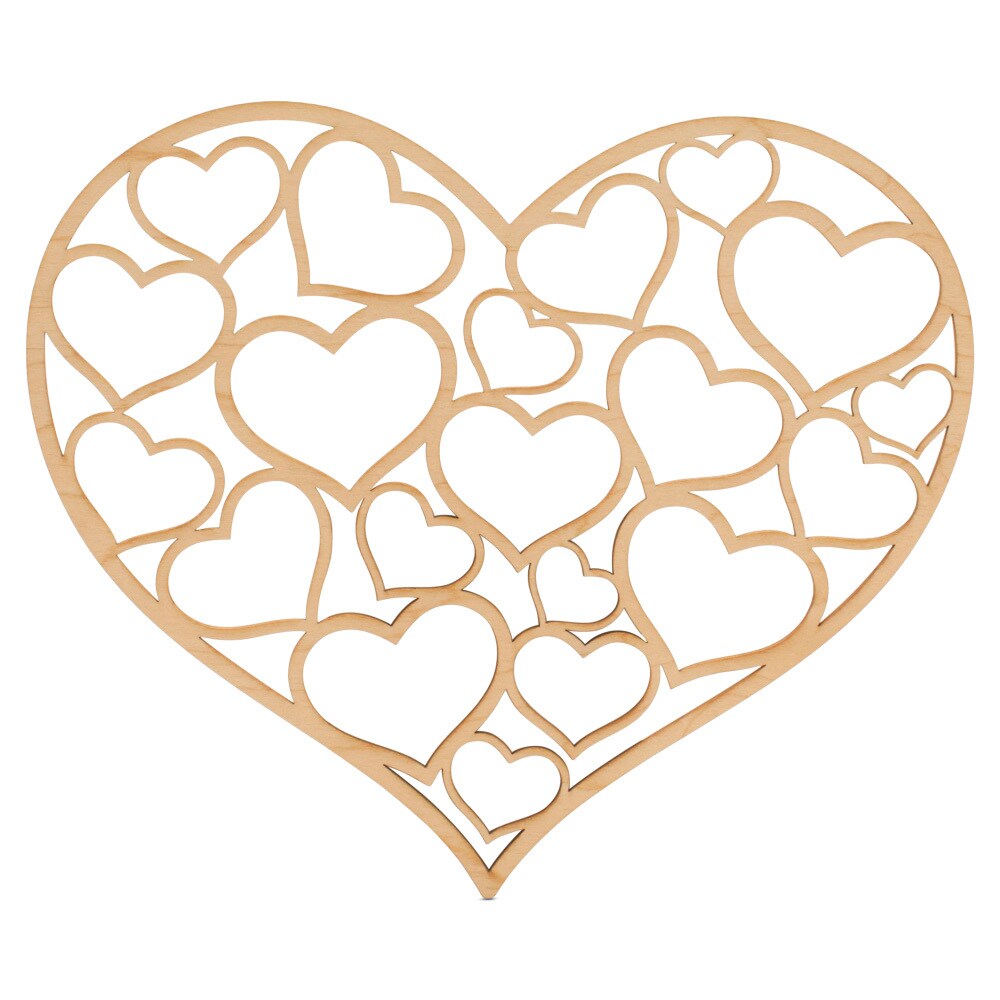 Detailed Heart Wood Cutout, From 4&#x201D;-23&#x201D;, Valentine Decor | Woodpeckers
