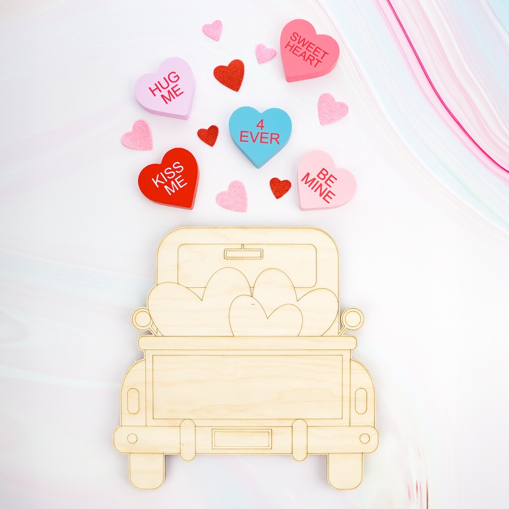 Beetle Car with Heart Cargo Wood Cutout From 6”-23”| Woodpeckers