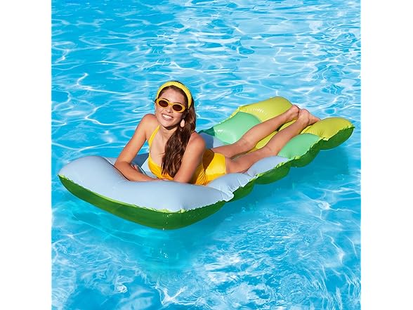Funsicle Water Lounge Mat Pool | 6 ft Cloud Escape Inflatable Mat, With Cushioned Headrest | MINA&#xAE;
