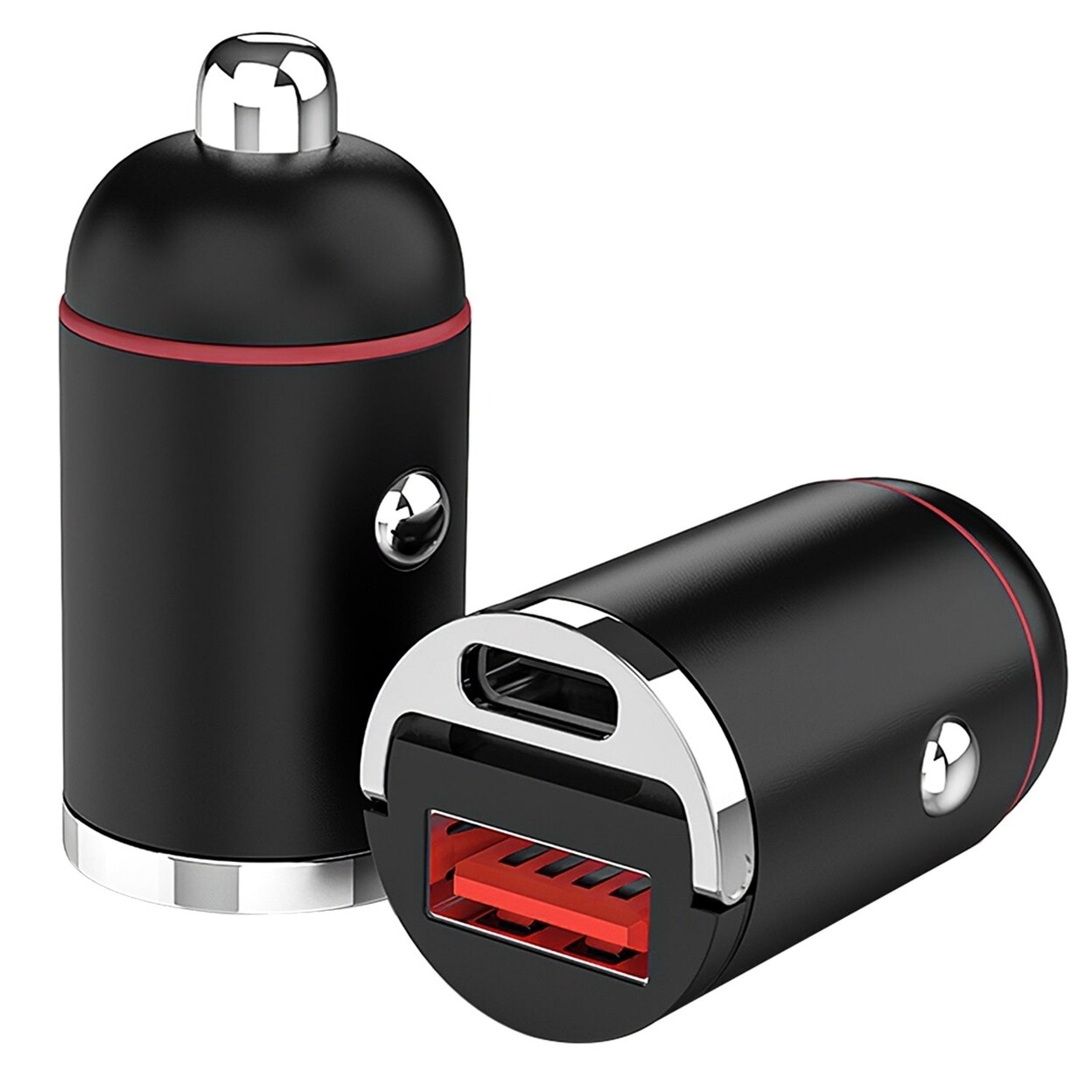 2Pcs 100W Usb Car Charger Qc4.0 Pd3.0 Usb Fast Charging Adapter Dual Port Car Cigarette Lighter Work With Iphone14 13 12