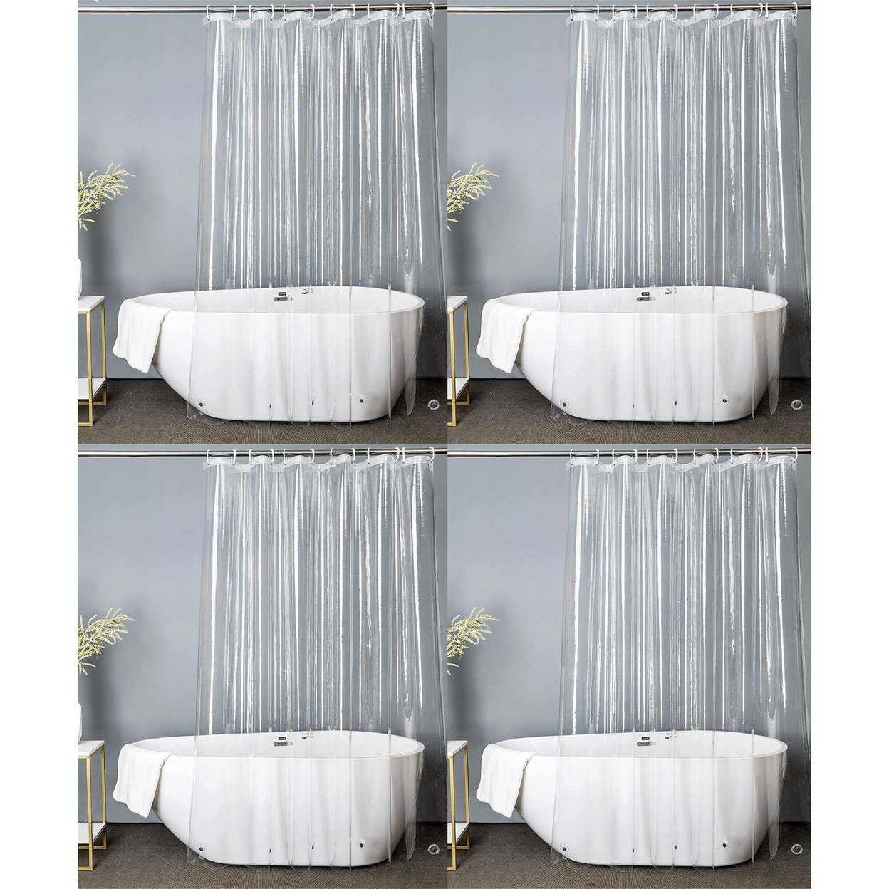 Multi-Pack: Premium Heavy Weight Clear Shower Curtain Liner 70"X84"