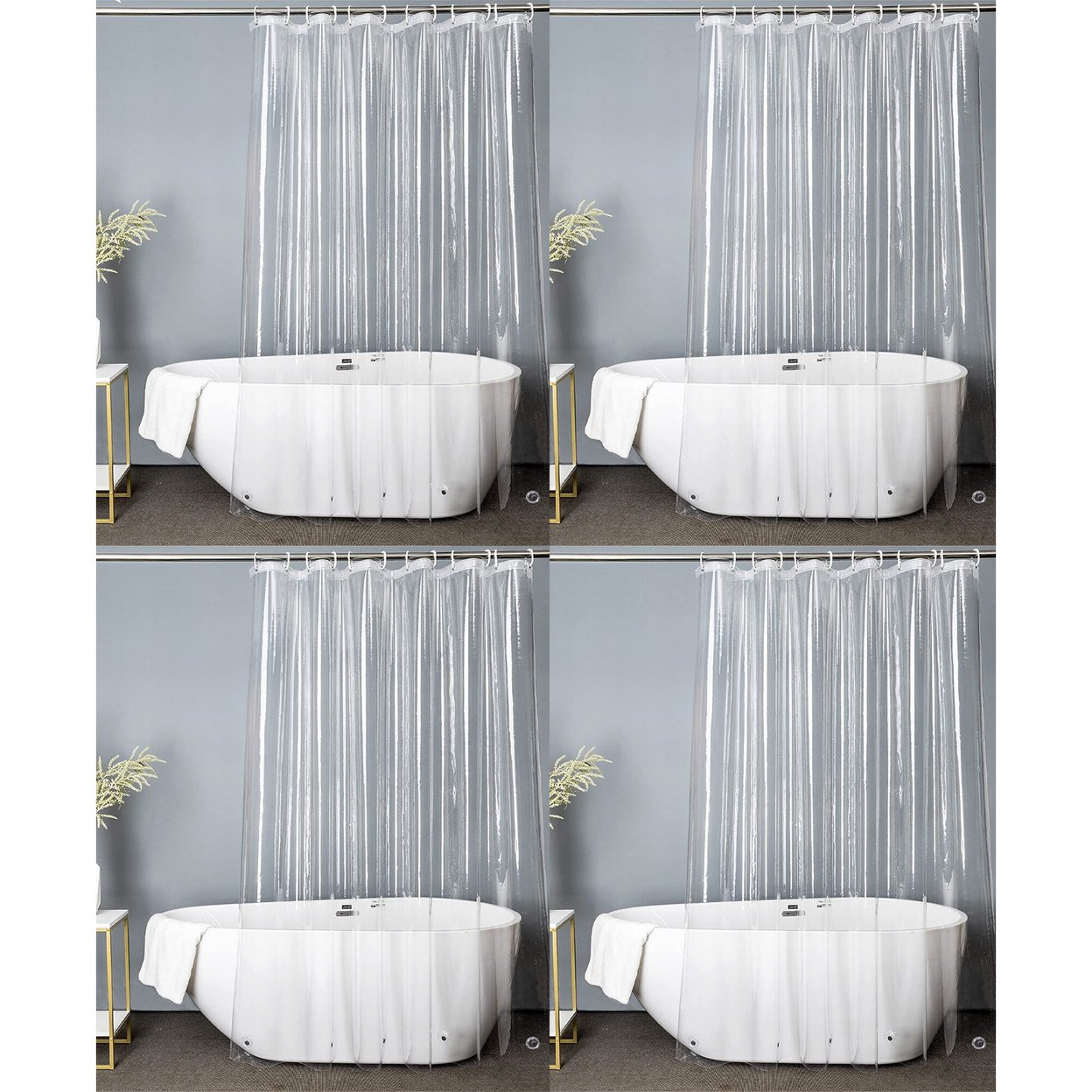 Multi-Pack: Premium Heavy Weight Clear Shower Curtain Liner 70&#x22;X84&#x22;