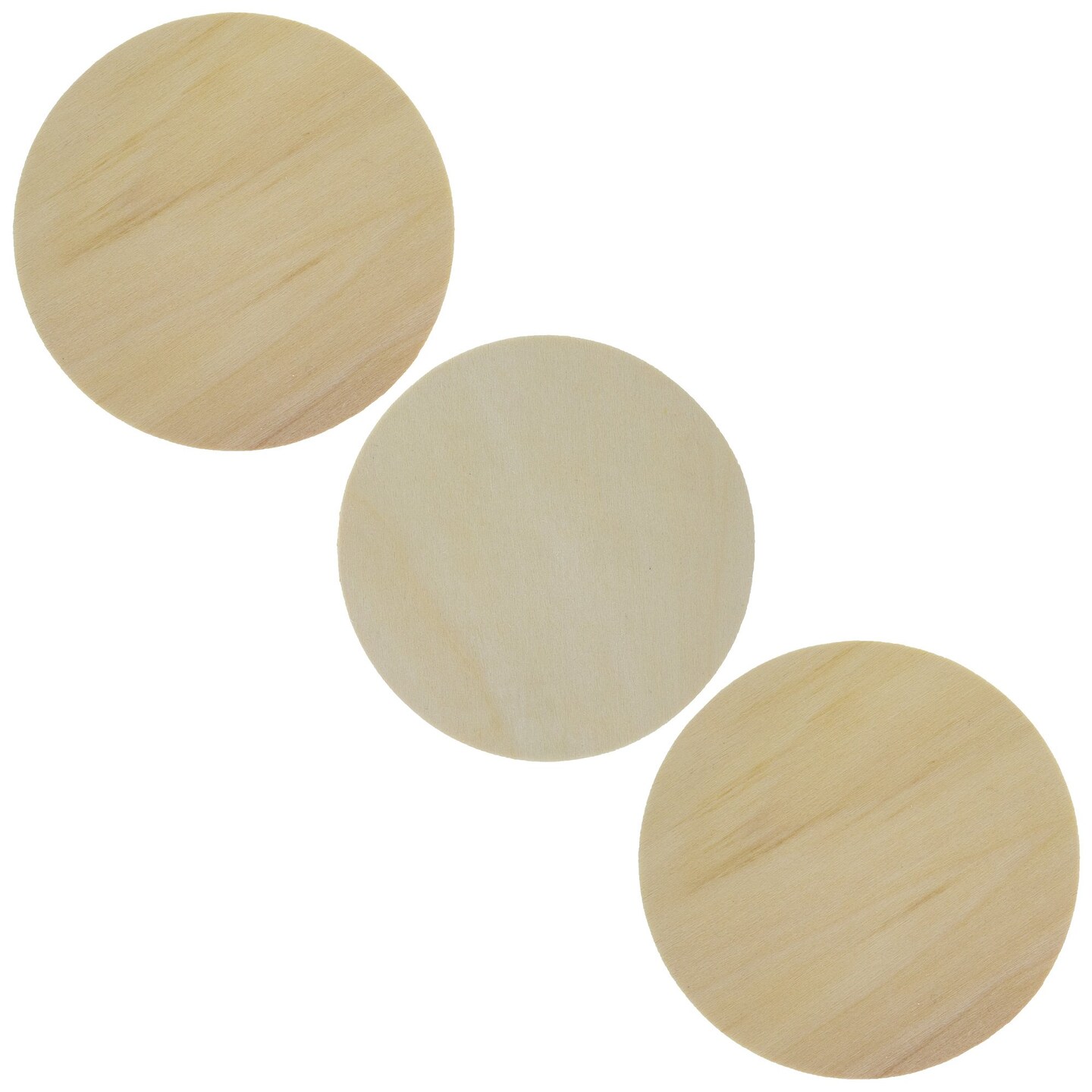 3 Unfinished Wooden Circle Shapes Cutouts DIY Crafts 4 Inches