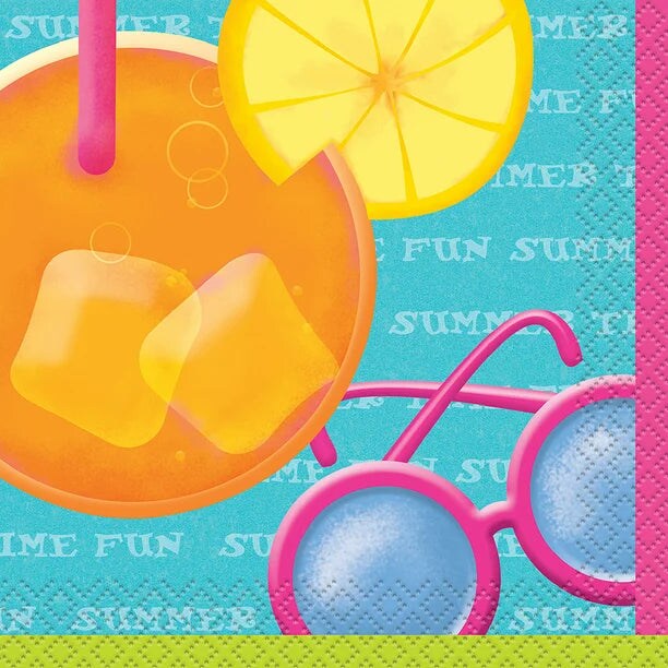 Pool Party Beverage Napkins, 16ct