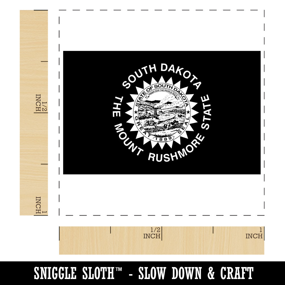 South Dakota State Flag Self-Inking Rubber Stamp Ink Stamper | Michaels