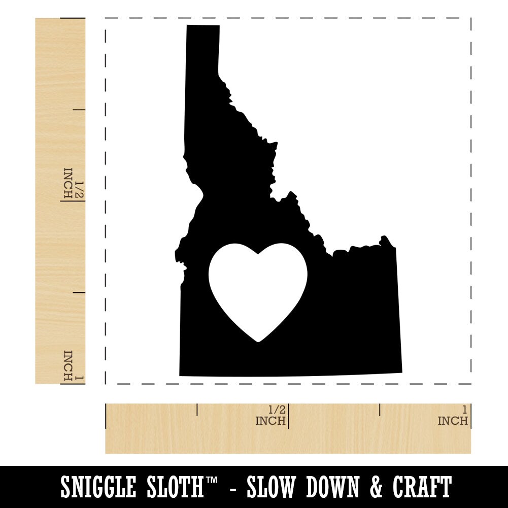 Idaho State with Heart Self-Inking Rubber Stamp Ink Stamper | Michaels