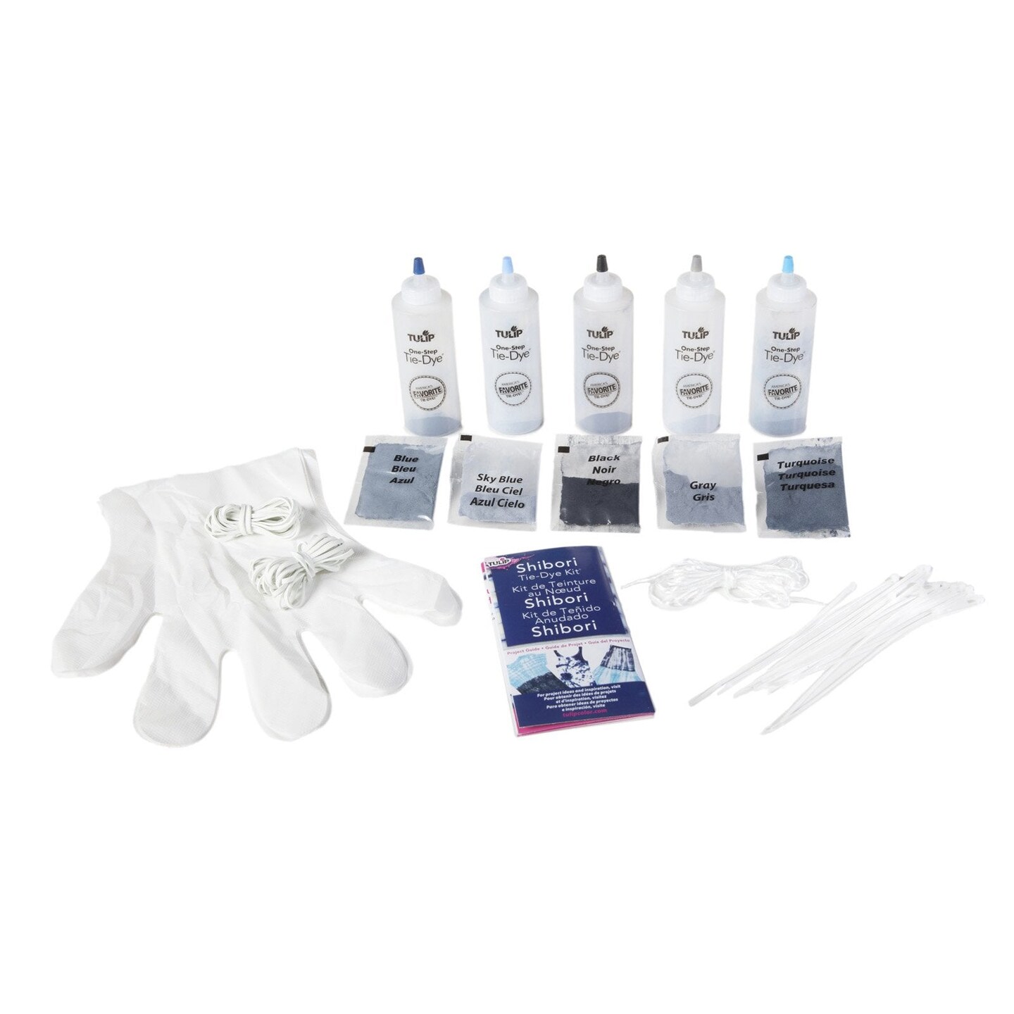 One-Step Tie-Dye Kit Premium Supplies, Easy Techniques &#x26; Fabric Designs on Shirts, Dresses, Socks, Shoes, Tapestries Fabric Dye, Shibori