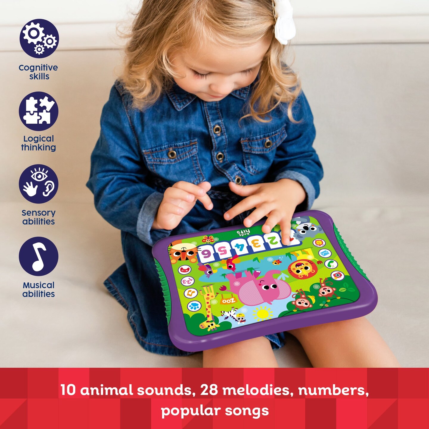 Kids Hits Educational Toddler Hit Pad  Toy My Busy Zoo