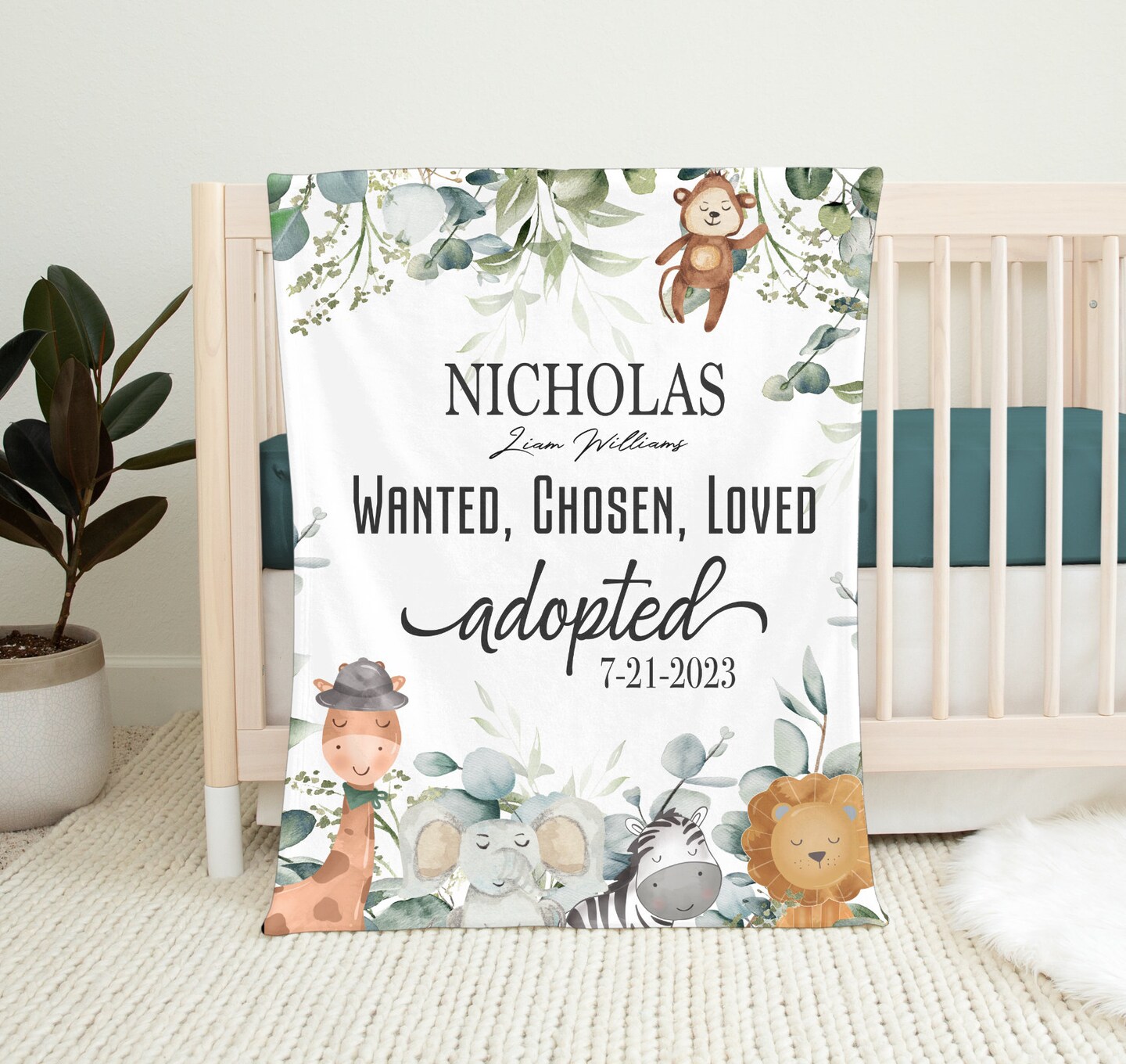 Glitzby Gotcha Day - Adoption Gift - Pesonalized Wooden