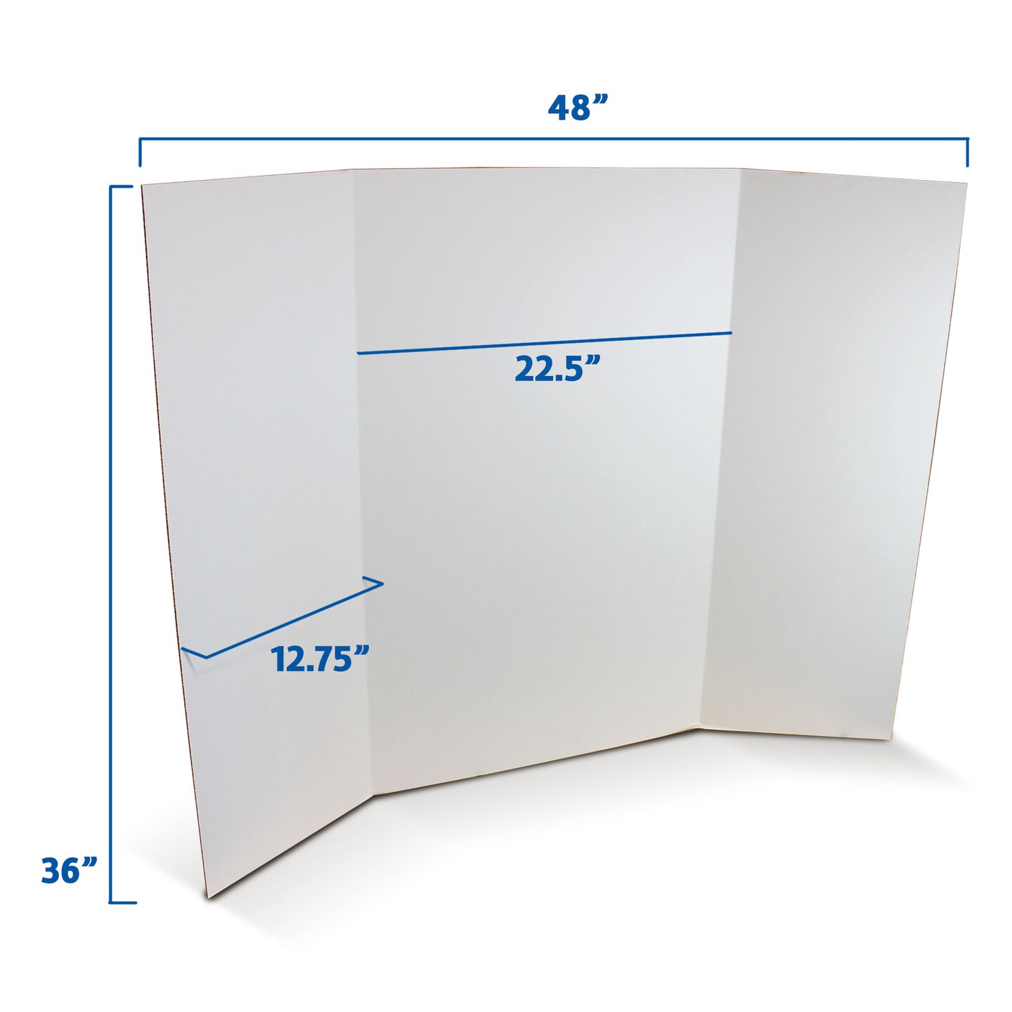 Flipside Products 36&#x201D; x 48&#x201D; Project Boards for Presentations, Science Fair, School Projects, Event Displays and Trifold Picture Board, Proudly Made in USA - 24 Pack