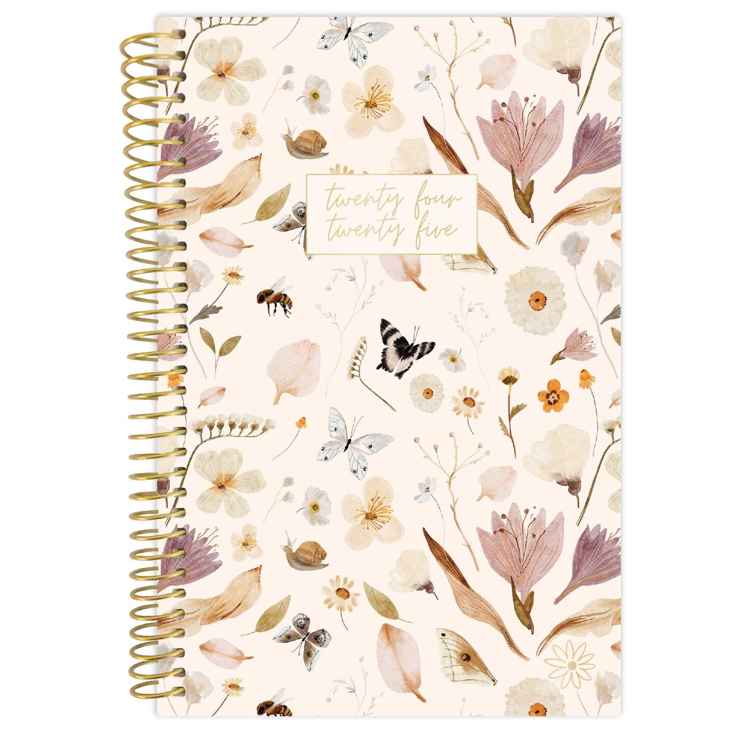 bloom daily planners 2024-25 Soft Cover Planner, 4&#x22; x 6&#x22;, Butterfly Garden