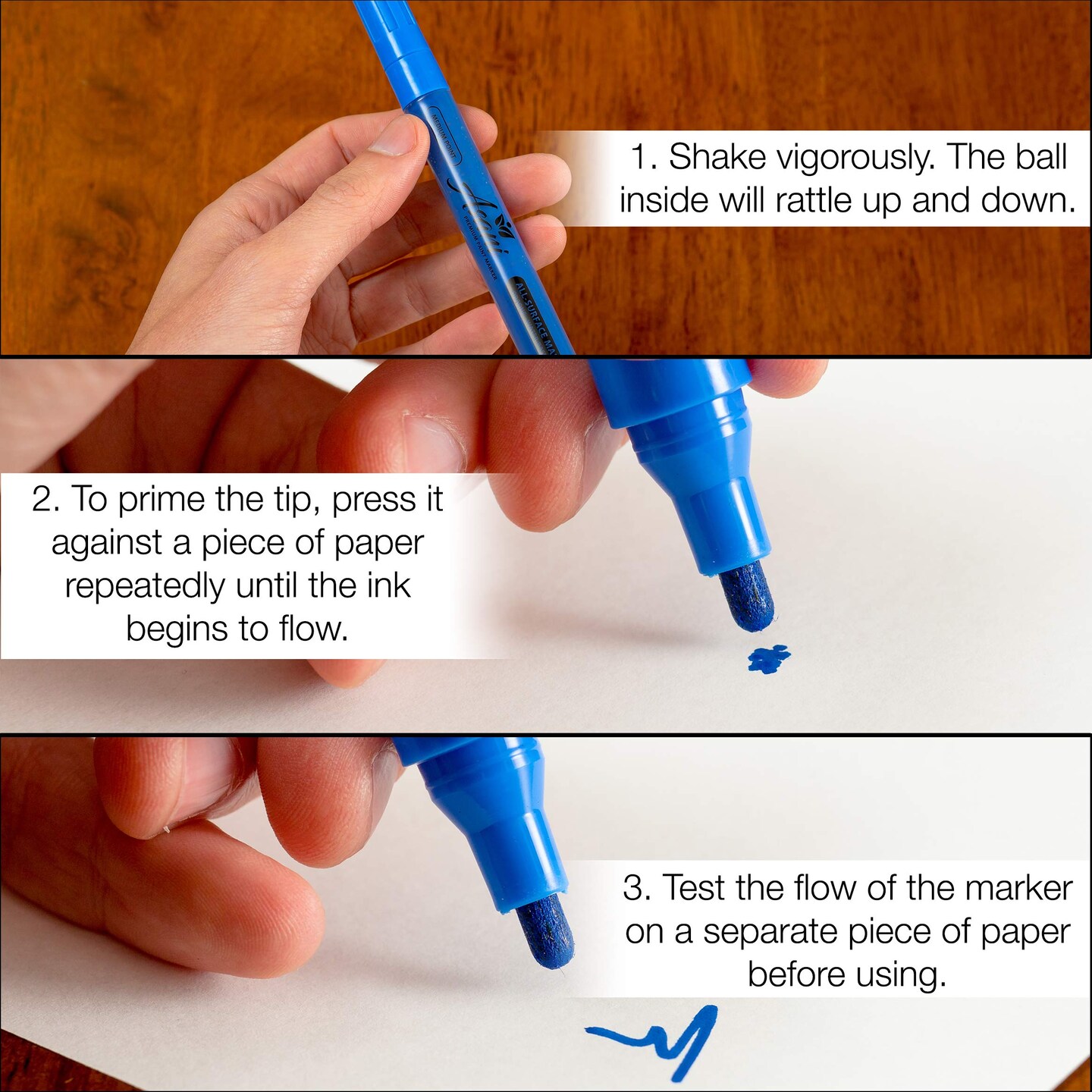 12 Color Paint Pens Acrylic Markers Set | For Rock Painting, Glass, Wood, Porcelain, Ceramic, Fabric, Paper, Kindness Rocks, Mugs, Calligraphy, Unique Arts and Crafts Supplies (Medium Point)