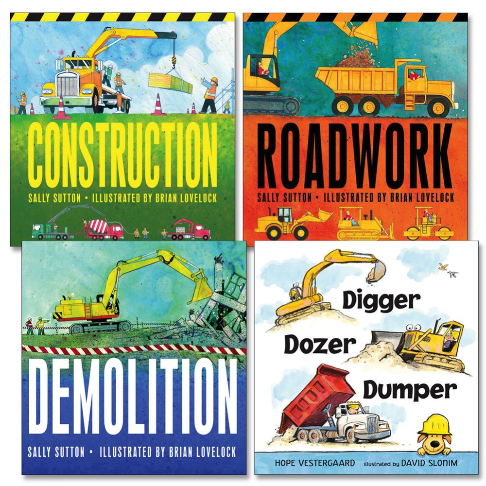 Kaplan Early Learning Company Dig, Dump, and Build Board Books - Set of 4
