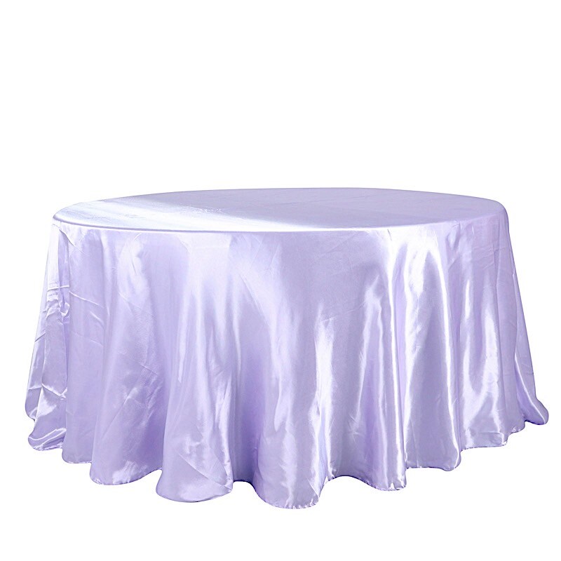 120-Inch ROUND SATIN TABLECLOTH