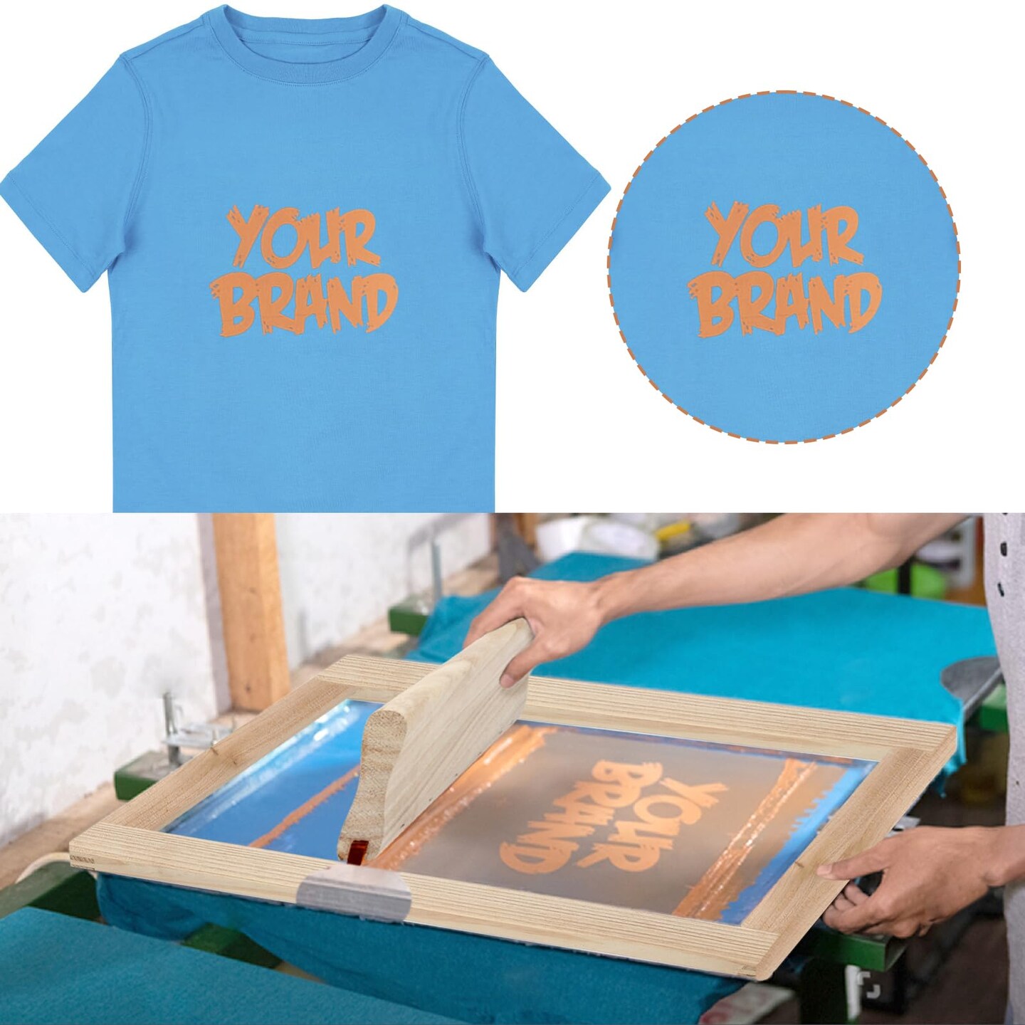 Colovis Screen Printing Frame and Squeegee Kit for Home or Small Business, Include 3 PCS Wooden Screen Printing Frames with Mesh and 2 PCS Screen Printing Squeegees (5 PCS)
